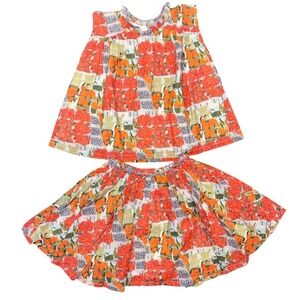 Pink Chicken Berries and Oranges Set Size 6 New with No Tag